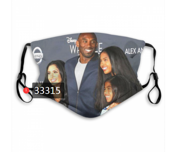 2021 NBA Los Angeles Lakers #24 kobe bryant 33315 Dust mask with filter